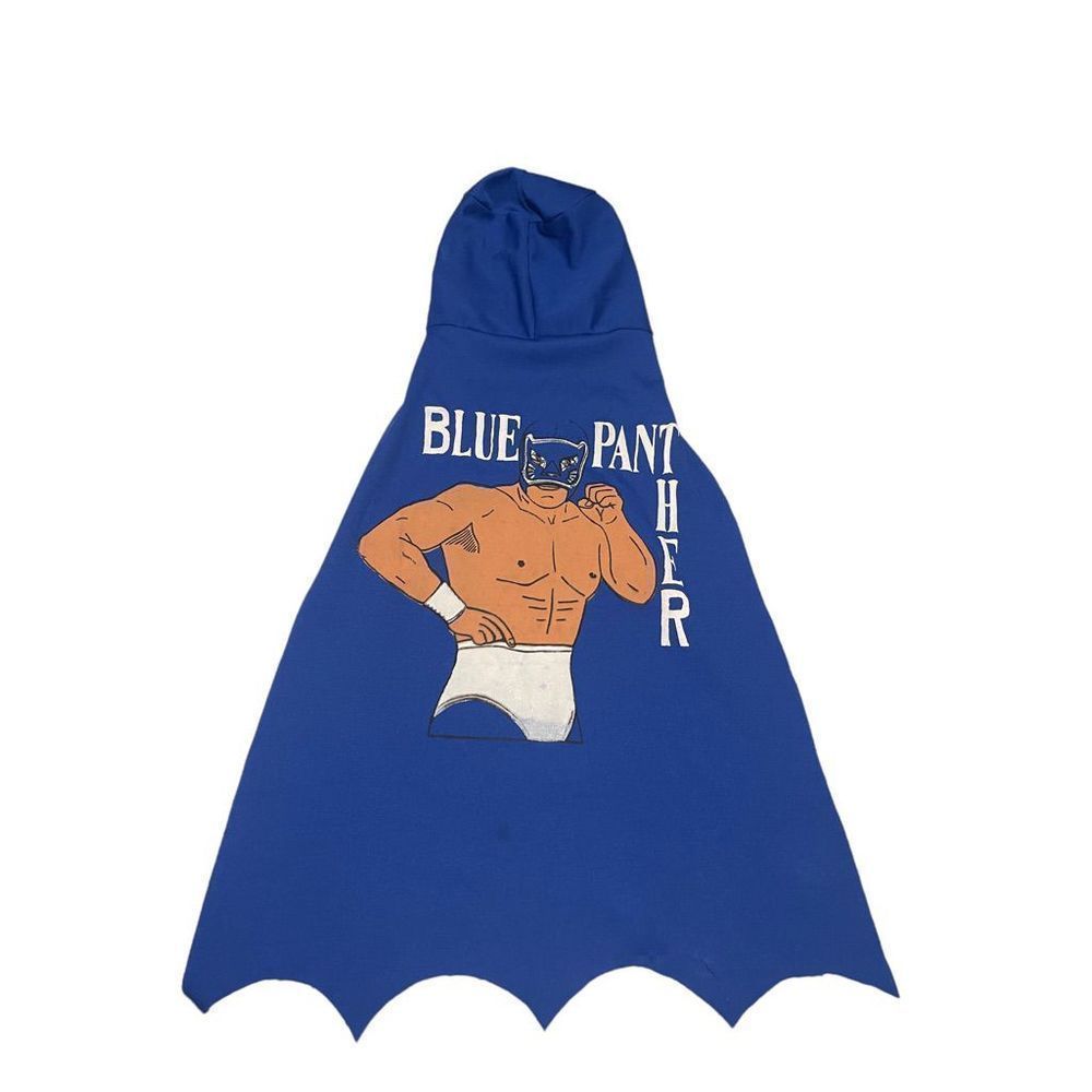 Blue Panther Lucha Libre Hooded Cape, Kids